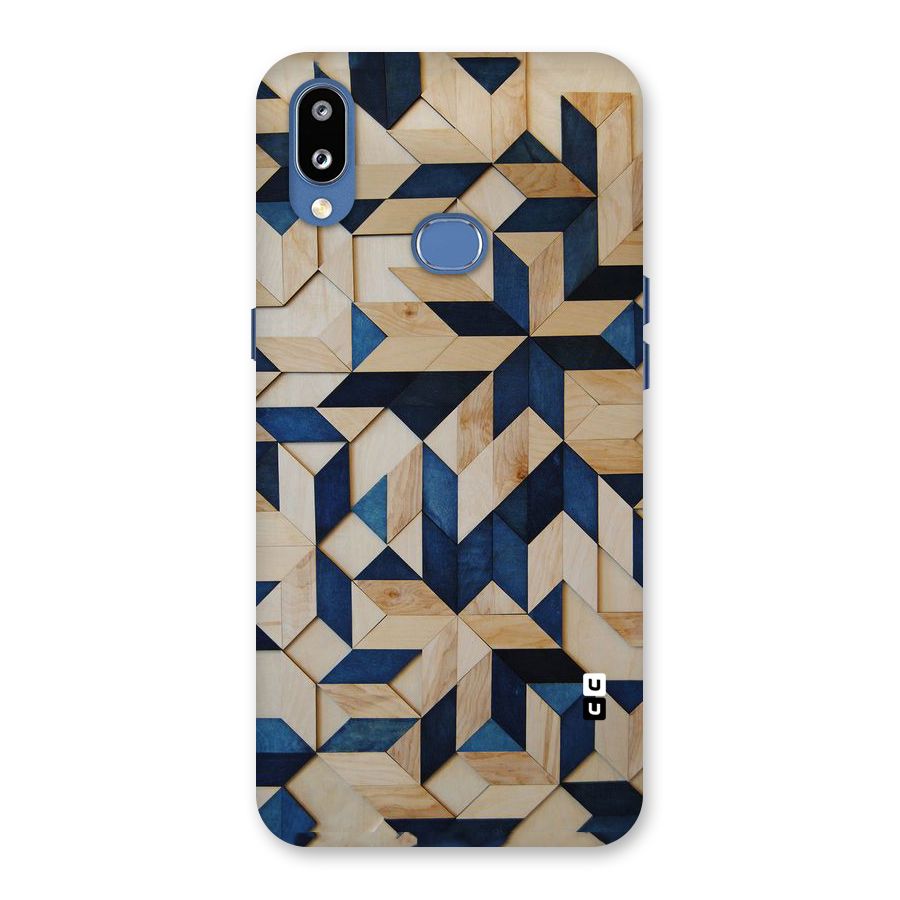 Disorted Wood Blue Back Case for Galaxy M01s