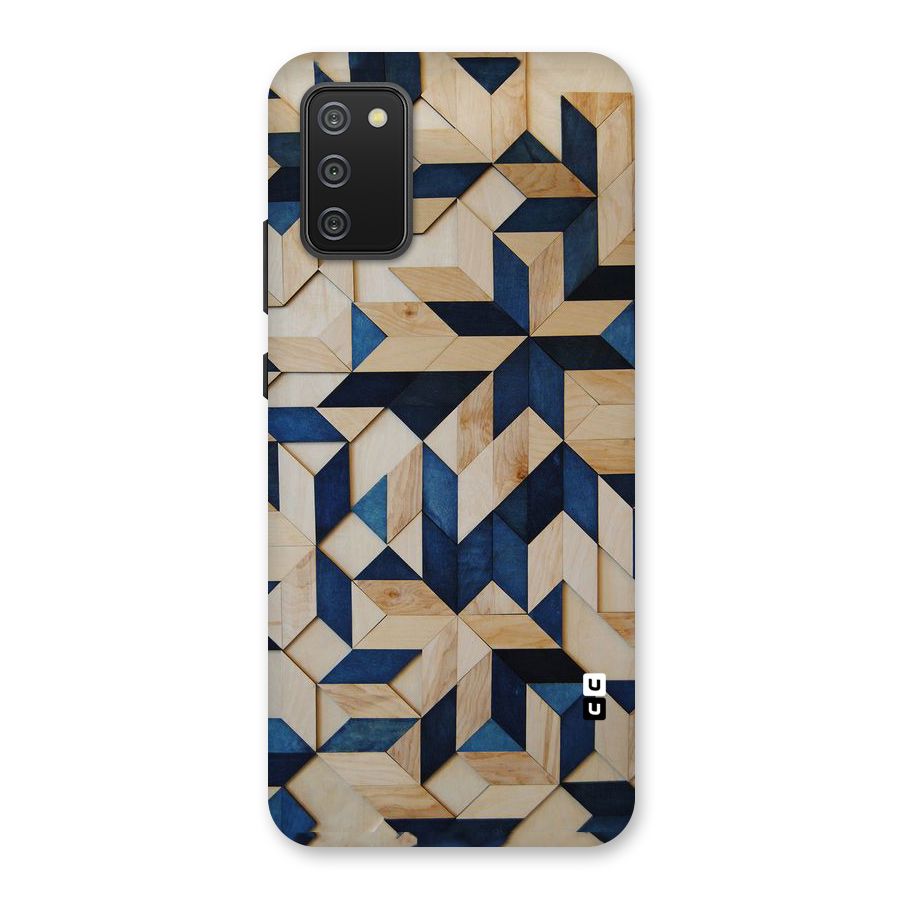 Disorted Wood Blue Back Case for Galaxy M02s