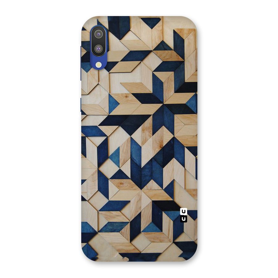 Disorted Wood Blue Back Case for Galaxy M10