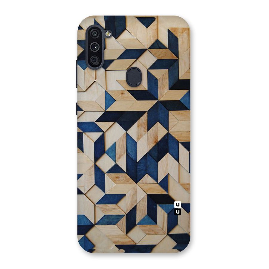 Disorted Wood Blue Back Case for Galaxy M11