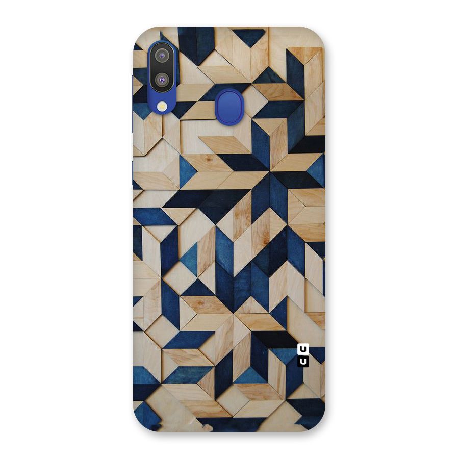 Disorted Wood Blue Back Case for Galaxy M20