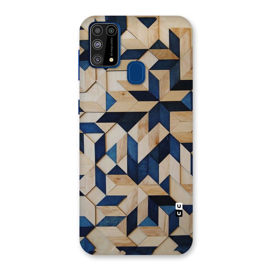 Disorted Wood Blue Back Case for Galaxy M31