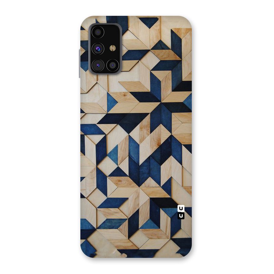 Disorted Wood Blue Back Case for Galaxy M31s
