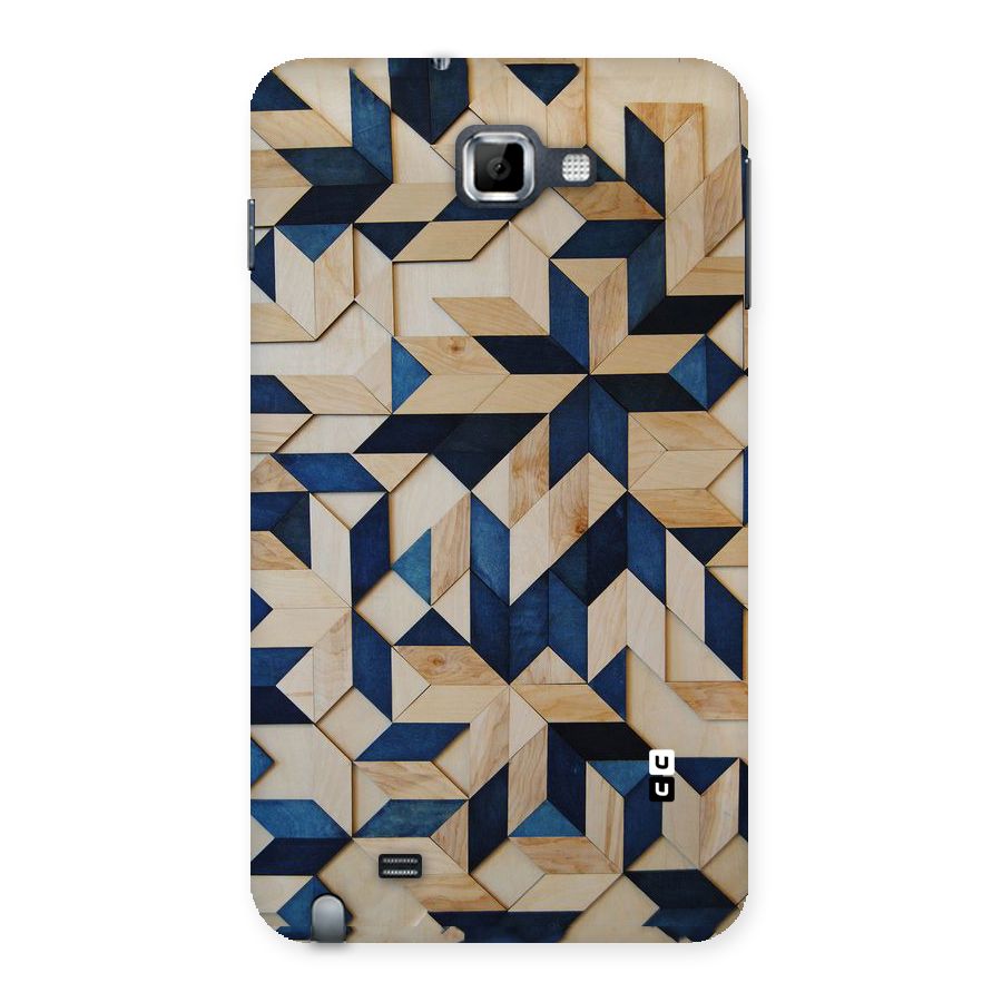 Disorted Wood Blue Back Case for Galaxy Note