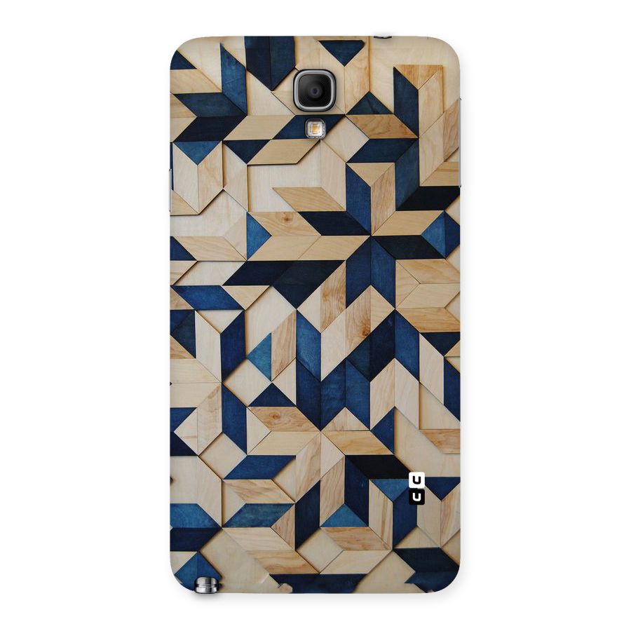 Disorted Wood Blue Back Case for Galaxy Note 3 Neo