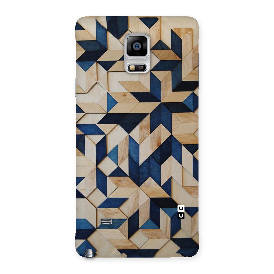 Disorted Wood Blue Back Case for Galaxy Note 4