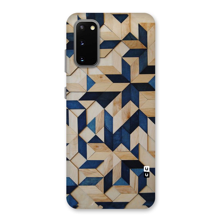Disorted Wood Blue Back Case for Galaxy S20