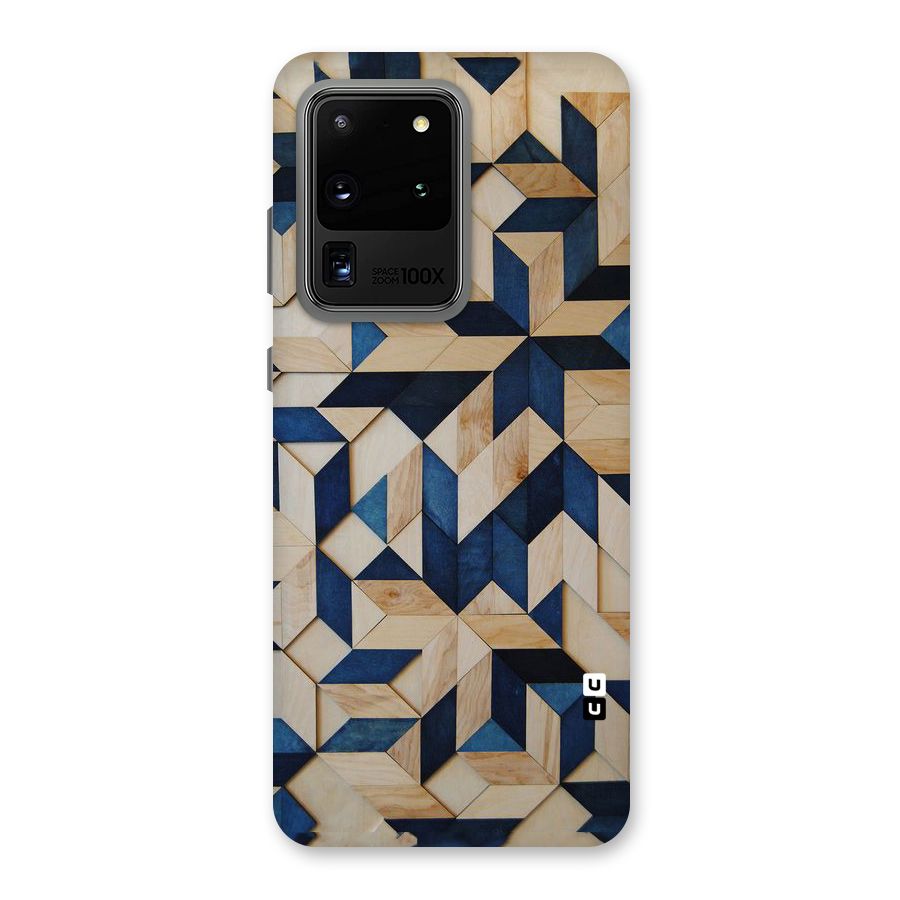 Disorted Wood Blue Back Case for Galaxy S20 Ultra