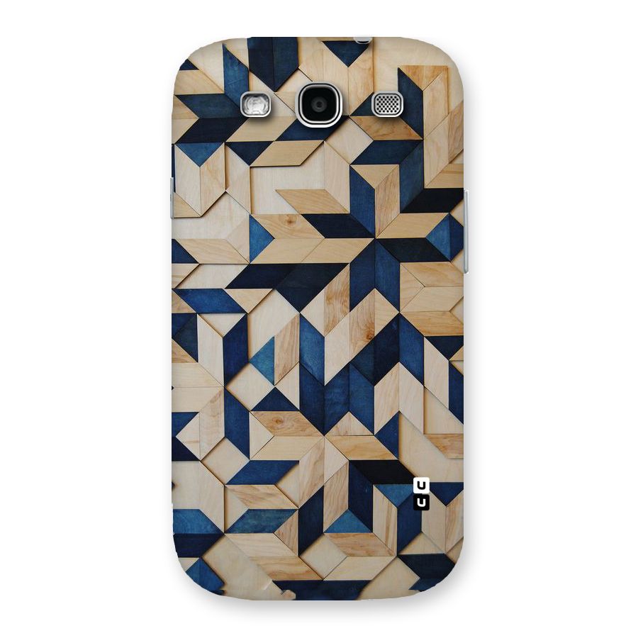 Disorted Wood Blue Back Case for Galaxy S3