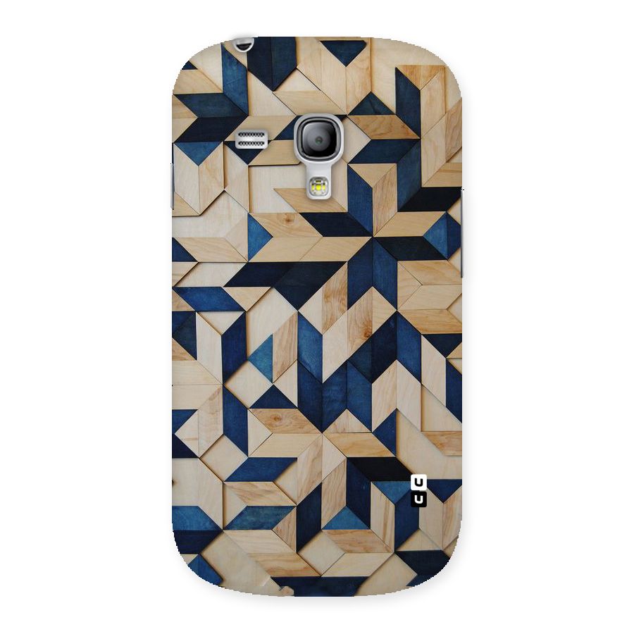 Disorted Wood Blue Back Case for Galaxy S3 Mini