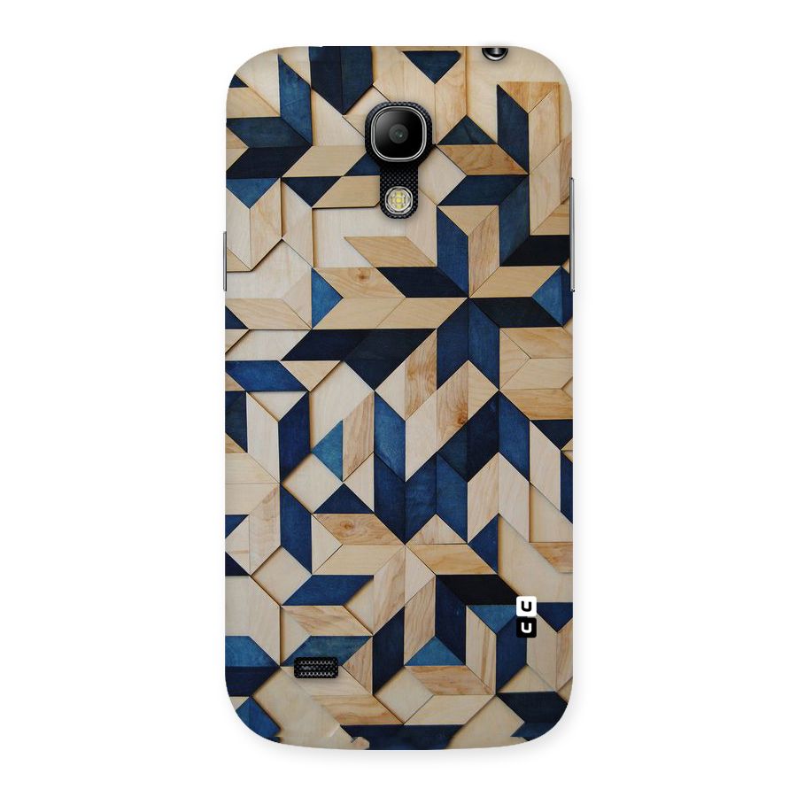 Disorted Wood Blue Back Case for Galaxy S4 Mini