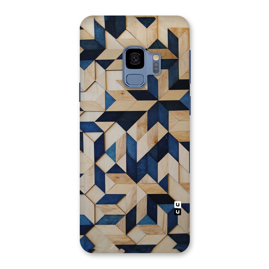 Disorted Wood Blue Back Case for Galaxy S9