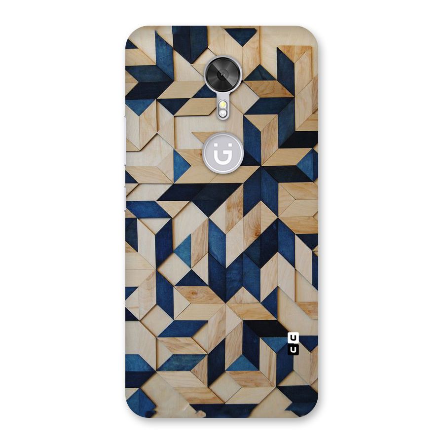 Disorted Wood Blue Back Case for Gionee A1