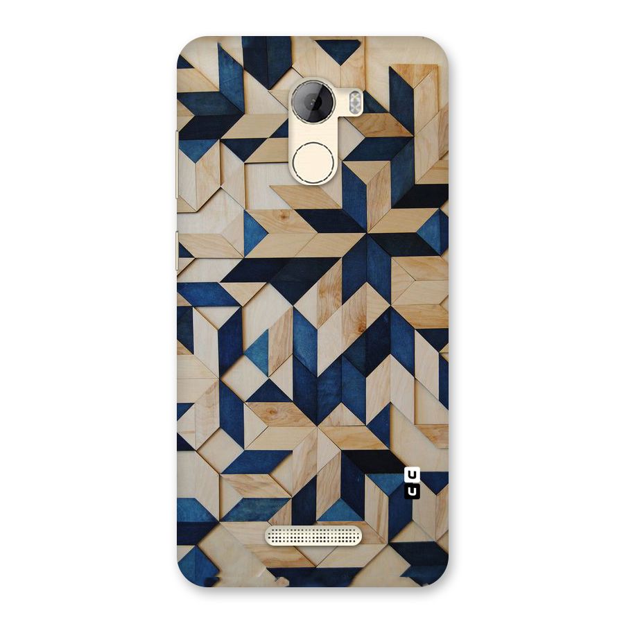 Disorted Wood Blue Back Case for Gionee A1 LIte