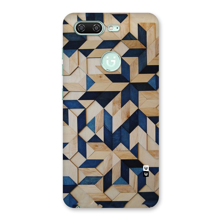 Disorted Wood Blue Back Case for Gionee S10