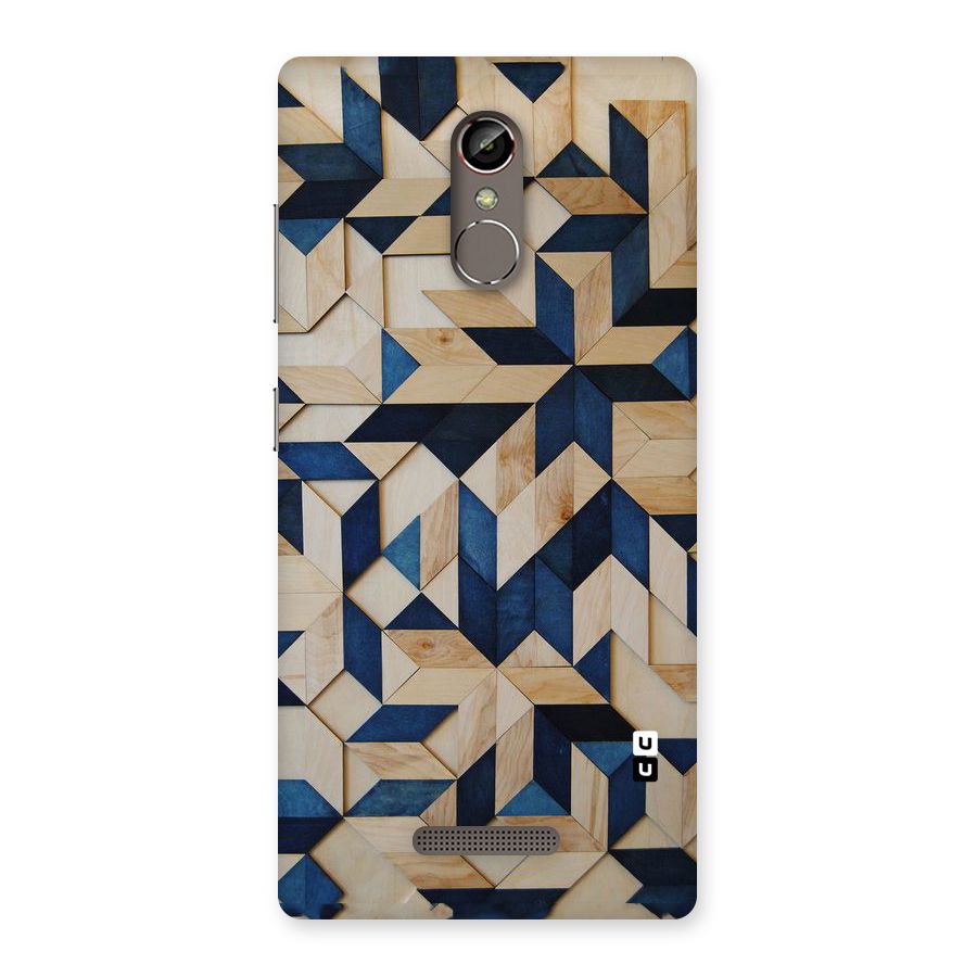 Disorted Wood Blue Back Case for Gionee S6s