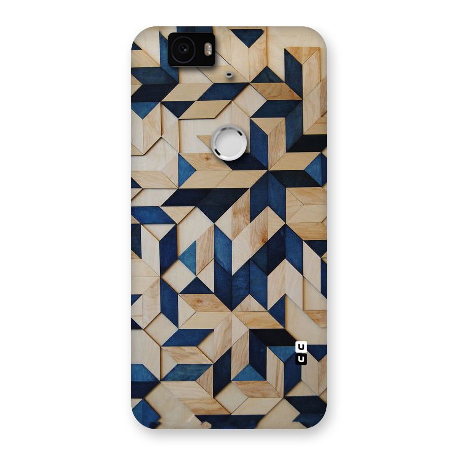 Disorted Wood Blue Back Case for Google Nexus-6P