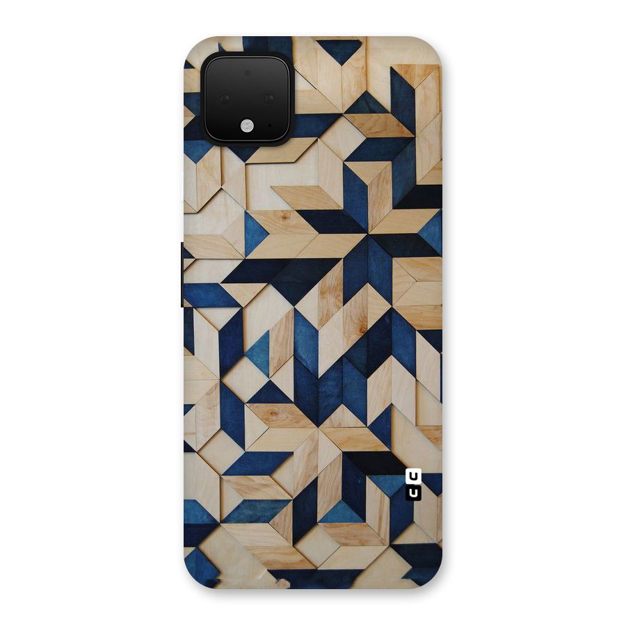 Disorted Wood Blue Back Case for Google Pixel 4 XL
