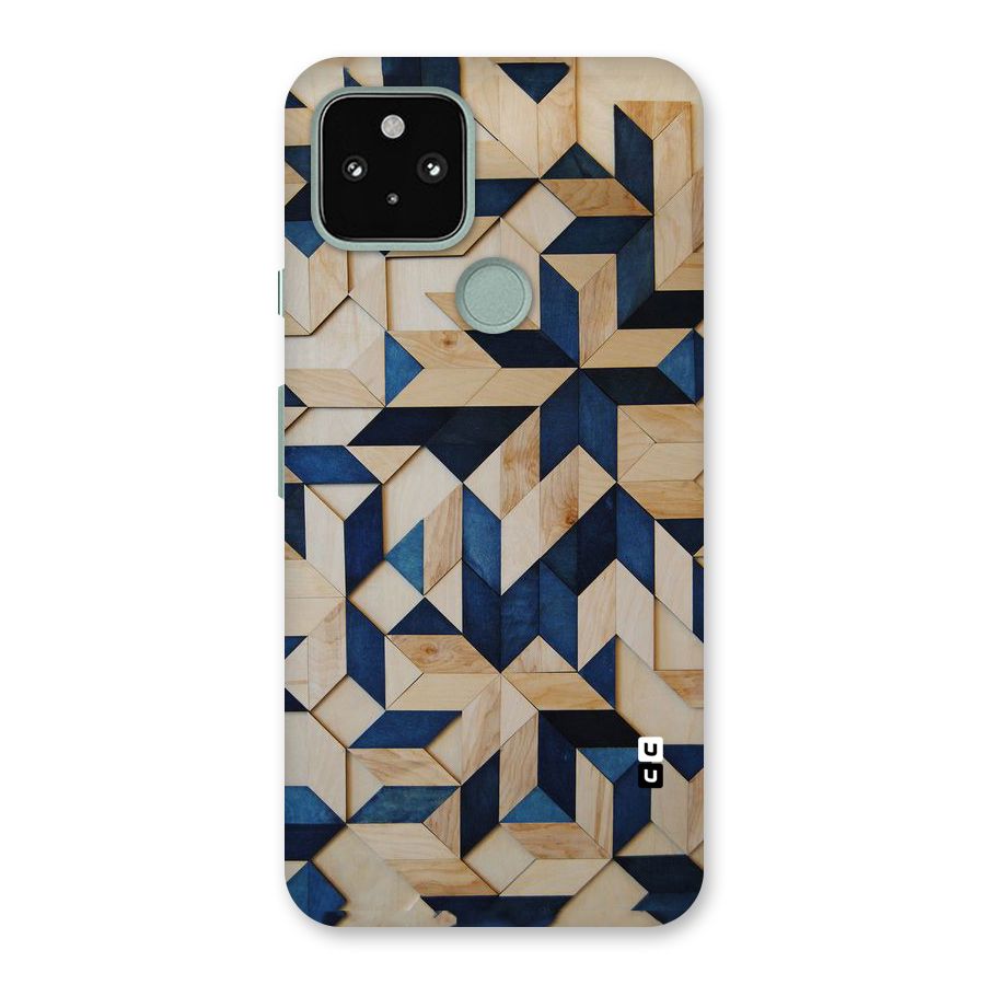 Disorted Wood Blue Back Case for Google Pixel 5