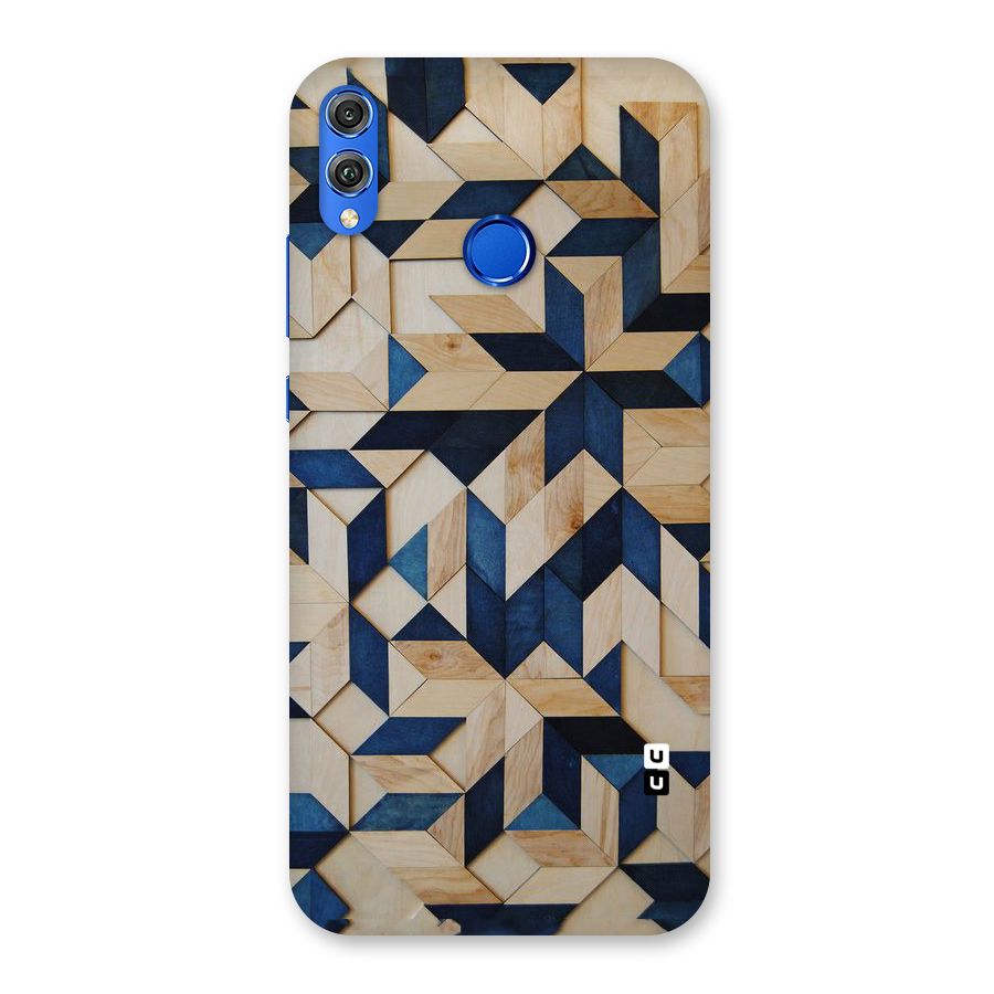 Disorted Wood Blue Back Case for Honor 8X