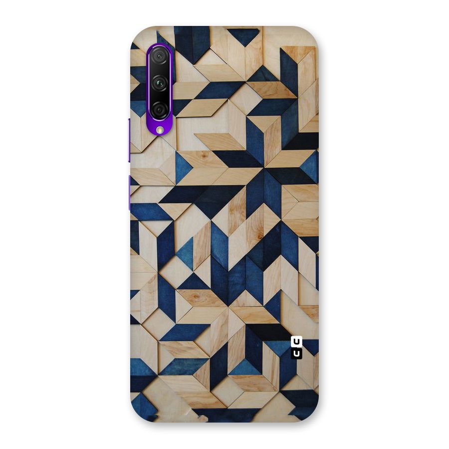 Disorted Wood Blue Back Case for Honor 9X Pro