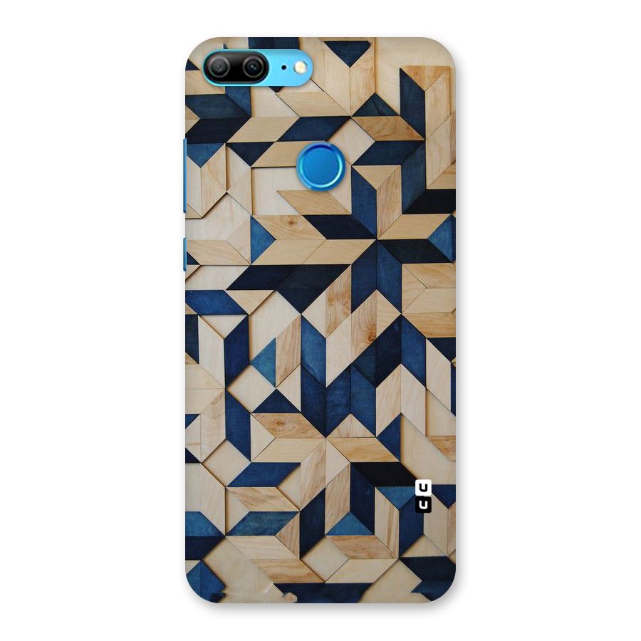 Disorted Wood Blue Back Case for Honor 9 Lite