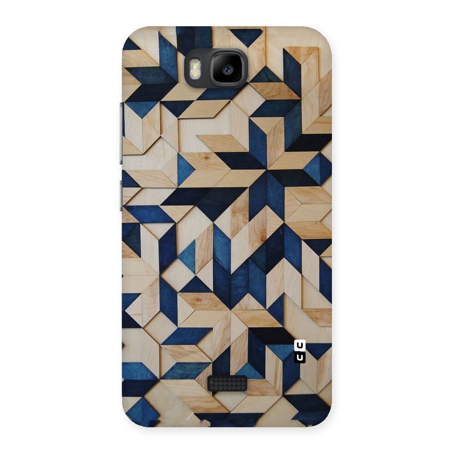 Disorted Wood Blue Back Case for Honor Bee