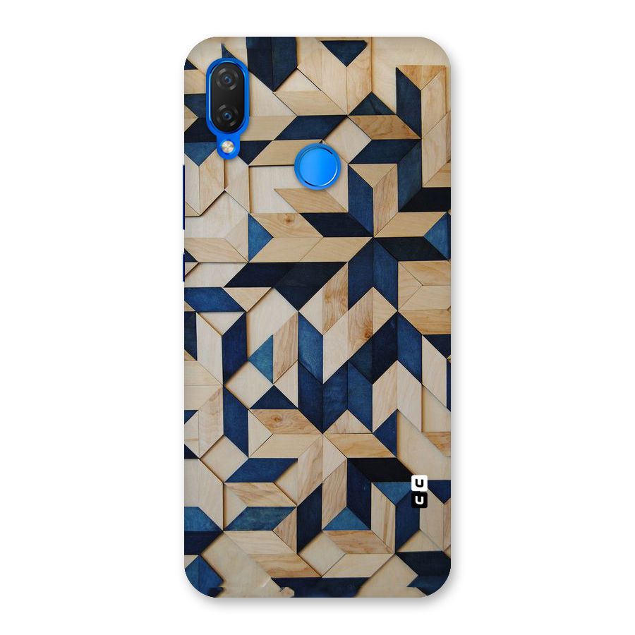 Disorted Wood Blue Back Case for Huawei Nova 3i