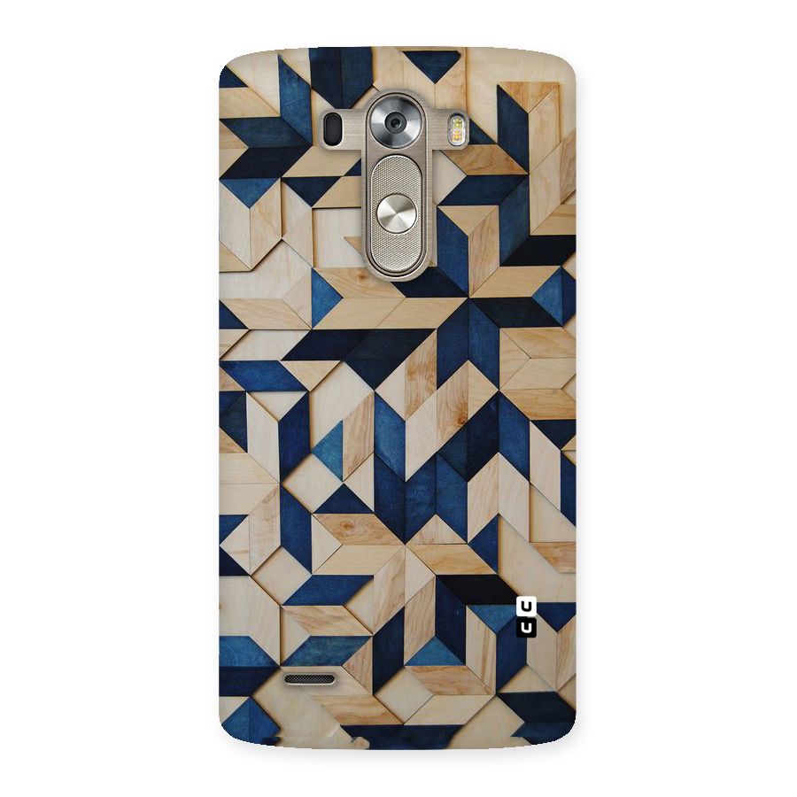 Disorted Wood Blue Back Case for LG G3