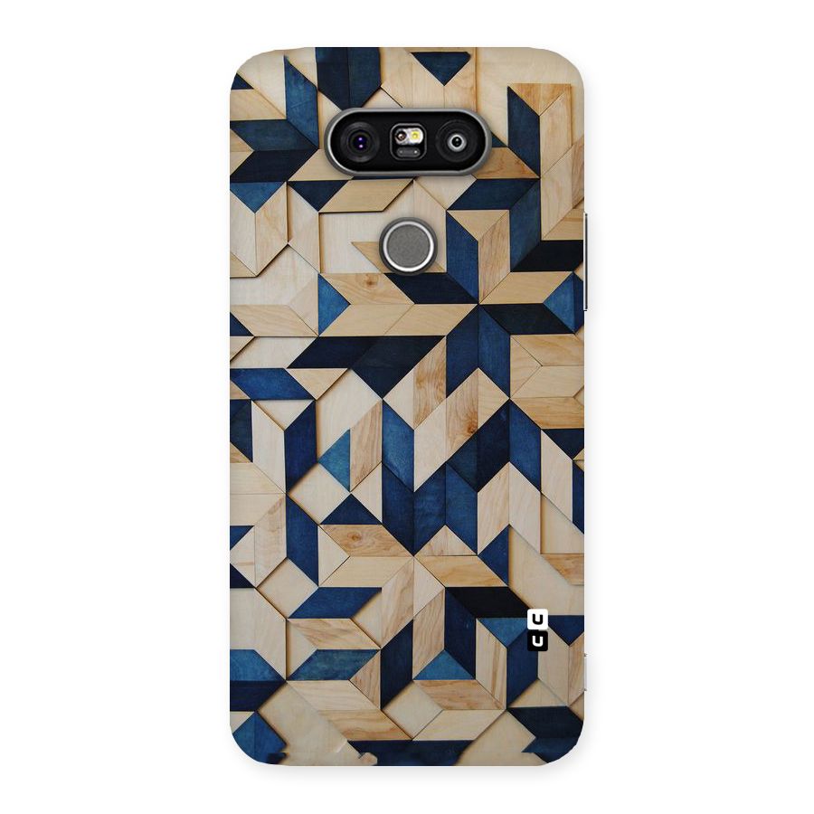 Disorted Wood Blue Back Case for LG G5