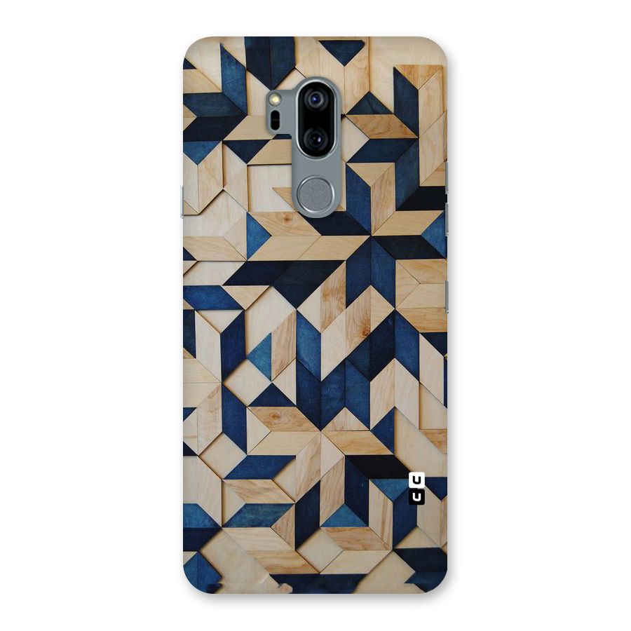 Disorted Wood Blue Back Case for LG G7