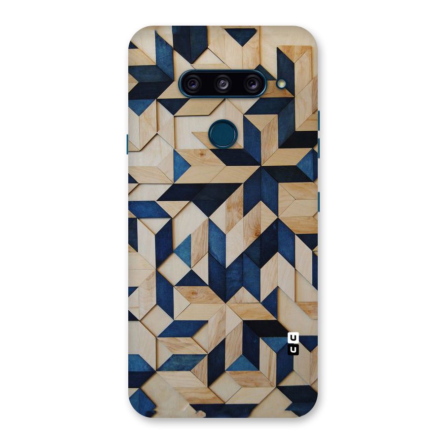 Disorted Wood Blue Back Case for LG  V40 ThinQ
