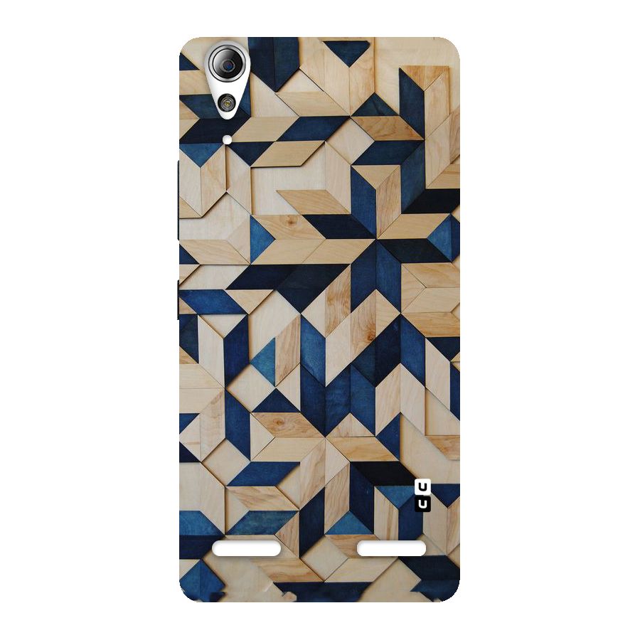 Disorted Wood Blue Back Case for Lenovo A6000