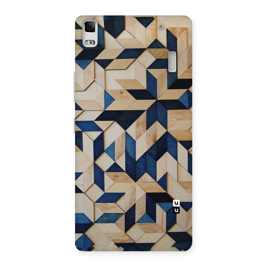 Disorted Wood Blue Back Case for Lenovo A7000