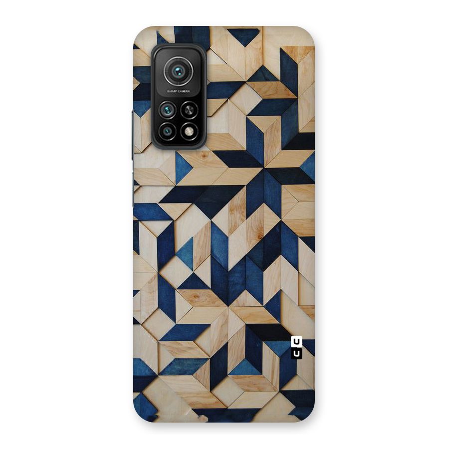 Disorted Wood Blue Back Case for Mi 10T Pro 5G