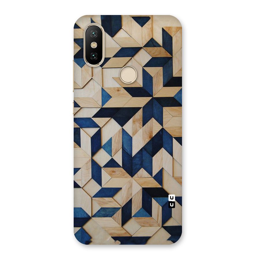 Disorted Wood Blue Back Case for Mi A2
