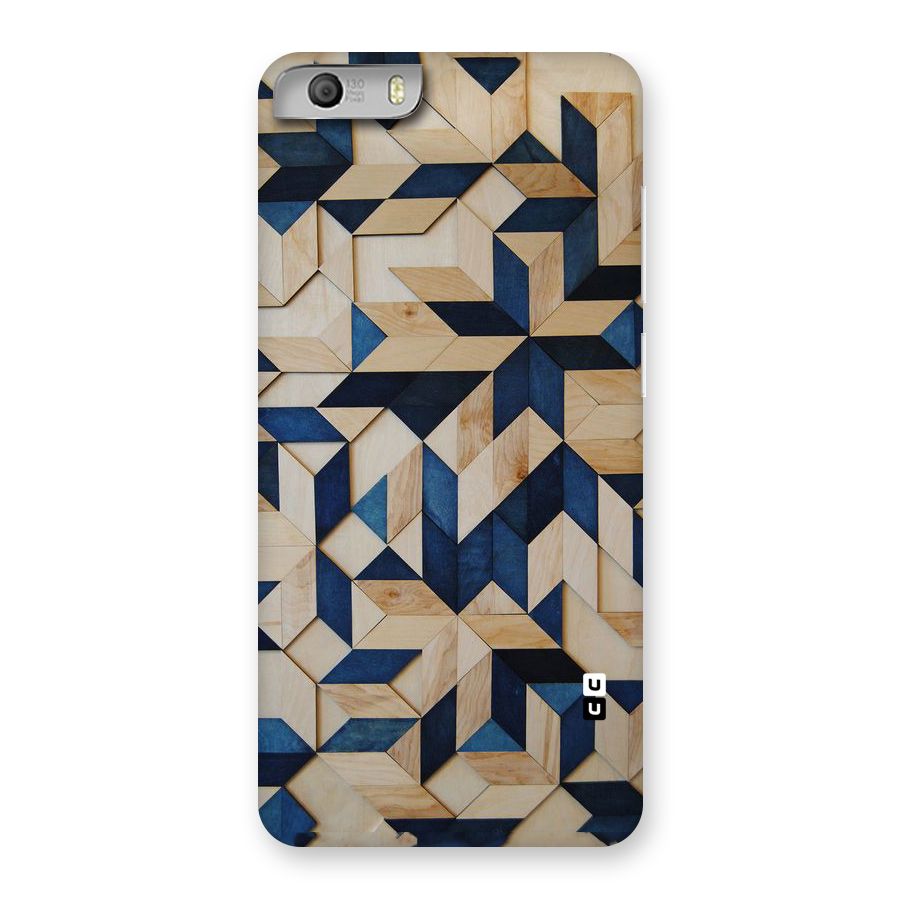 Disorted Wood Blue Back Case for Micromax Canvas Knight 2