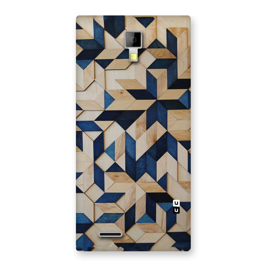 Disorted Wood Blue Back Case for Micromax Canvas Xpress A99