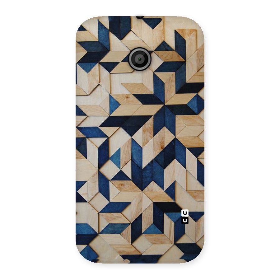 Disorted Wood Blue Back Case for Moto E
