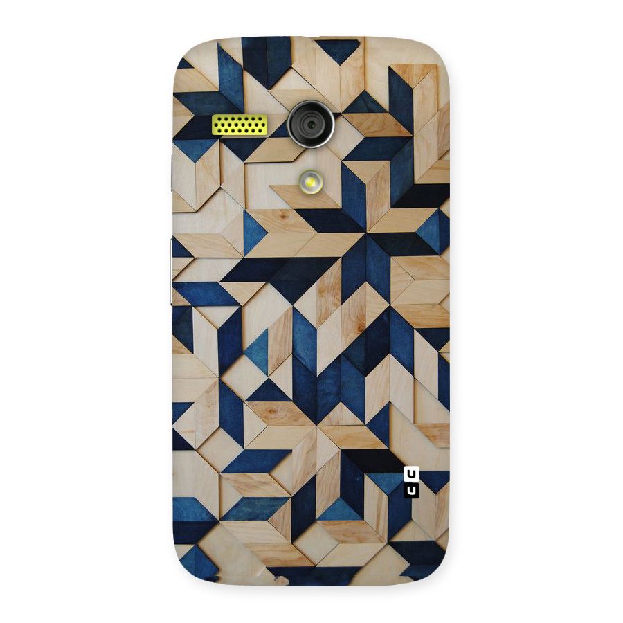 Disorted Wood Blue Back Case for Moto G
