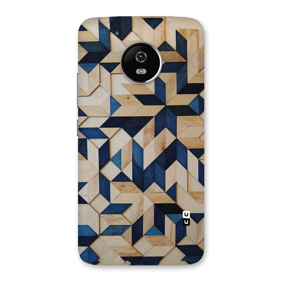 Disorted Wood Blue Back Case for Moto G5