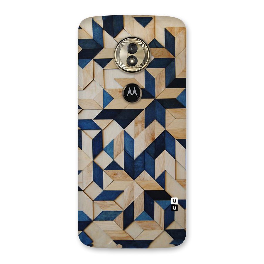 Disorted Wood Blue Back Case for Moto G6 Play