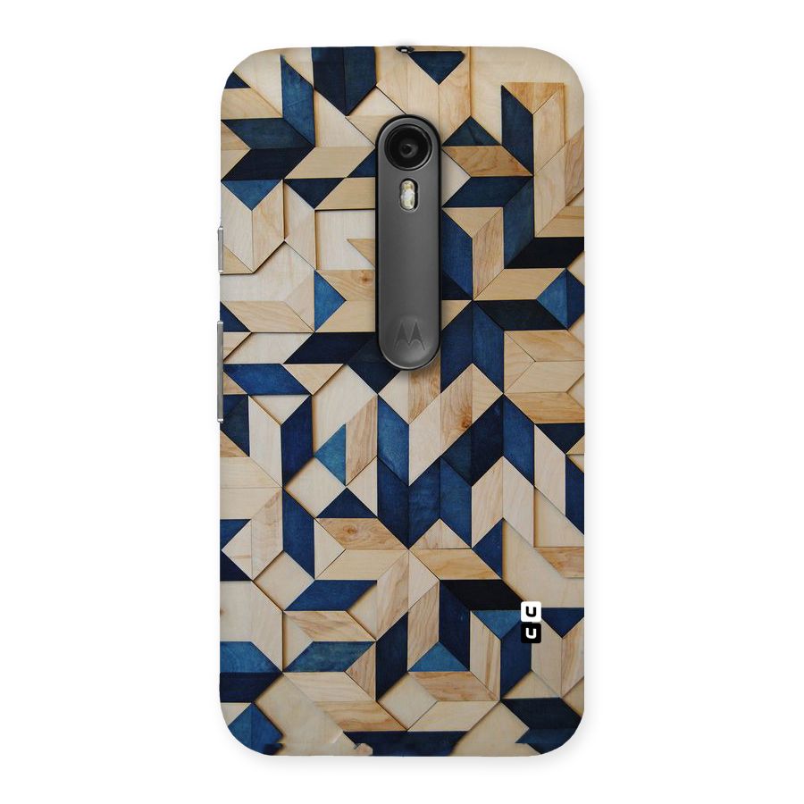 Disorted Wood Blue Back Case for Moto G Turbo