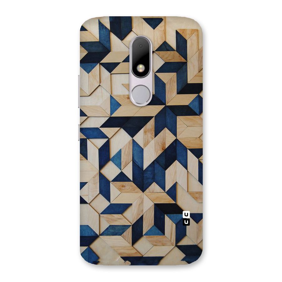 Disorted Wood Blue Back Case for Moto M