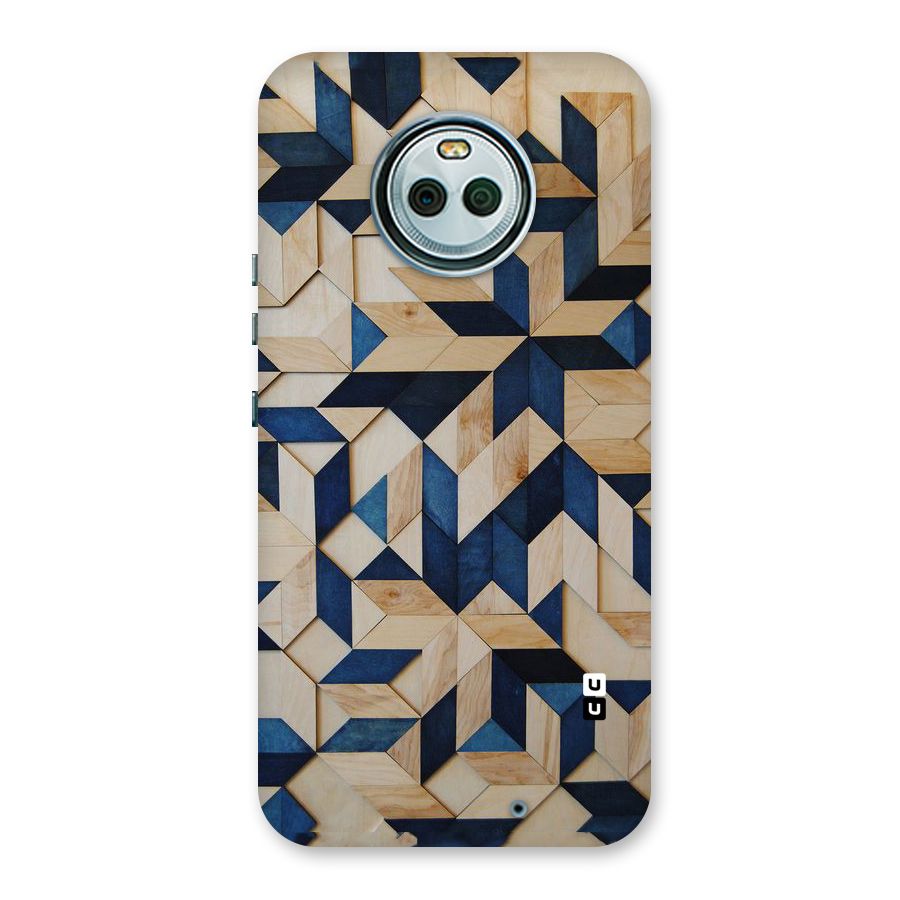 Disorted Wood Blue Back Case for Moto X4