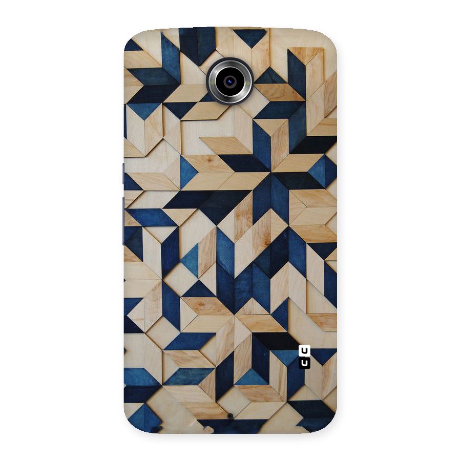 Disorted Wood Blue Back Case for Nexsus 6