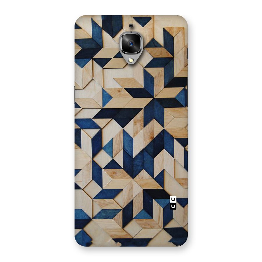 Disorted Wood Blue Back Case for OnePlus 3T