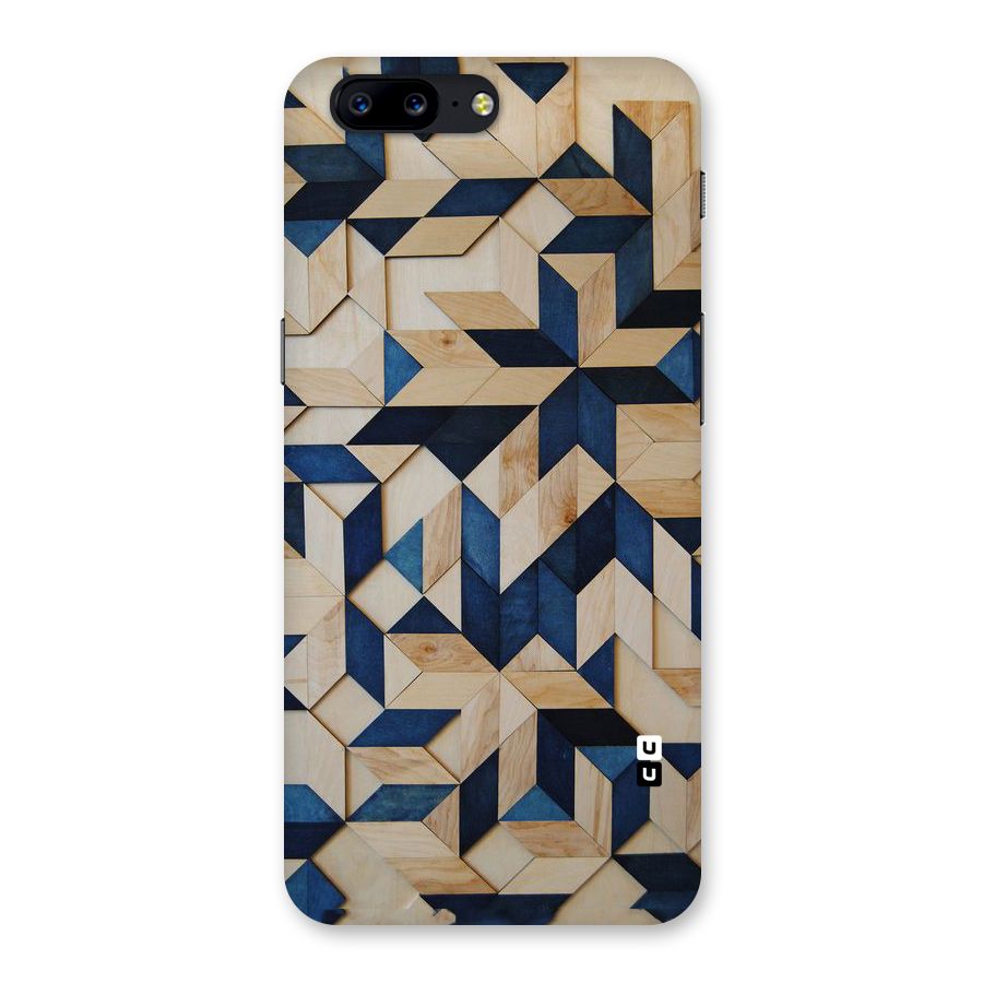 Disorted Wood Blue Back Case for OnePlus 5