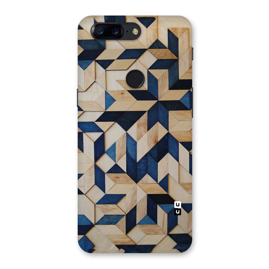 Disorted Wood Blue Back Case for OnePlus 5T