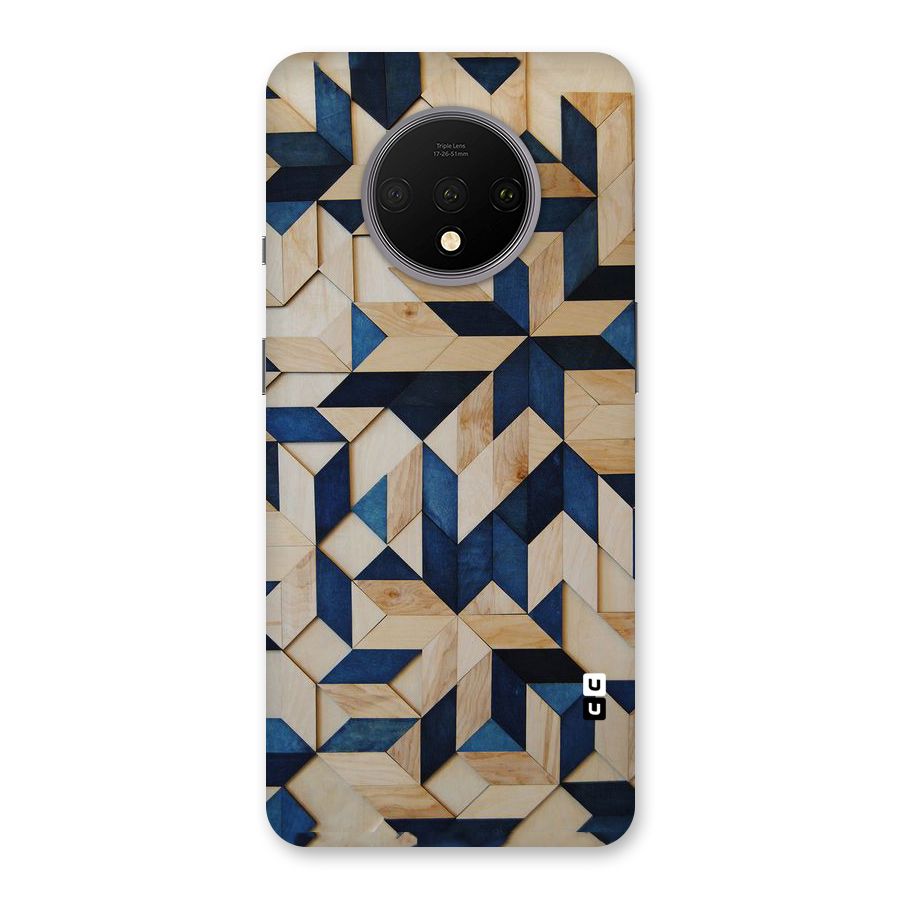 Disorted Wood Blue Back Case for OnePlus 7T